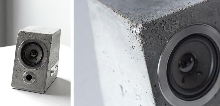 Звукова система The Concretus, корпус якої цілком зроблено з бетону